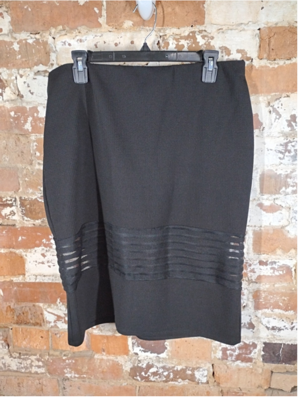 Caren Sport Skirt Mesh Cutouts Black Size 2X
